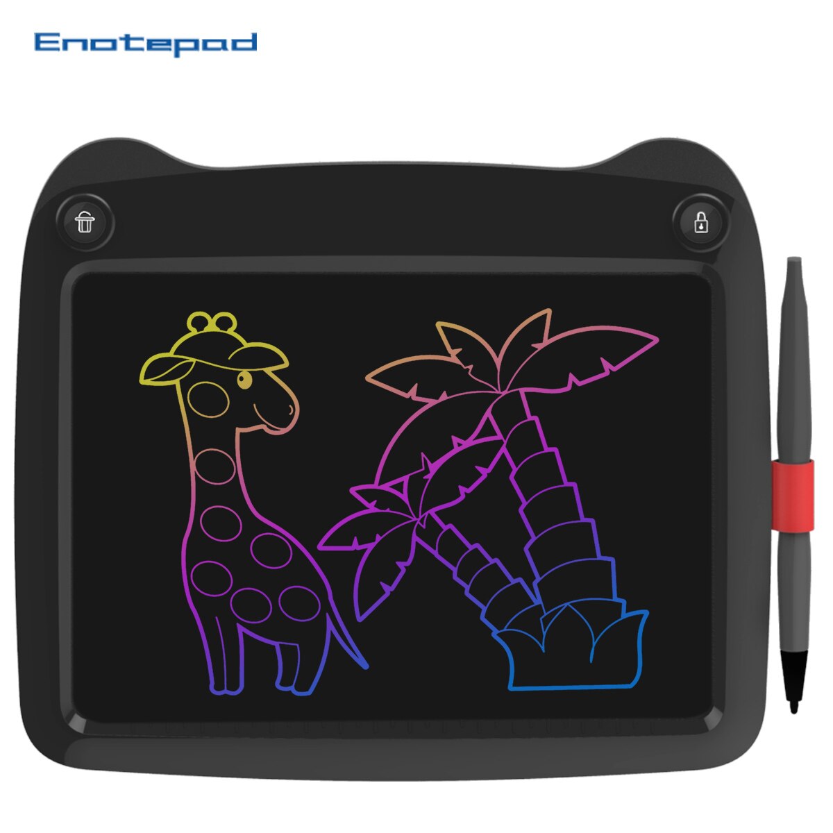 Enotepad 9 Inch Lcd Writing Tablet Drawing Tablet eyes protection ink-free and dust-free writing tablet lcd drawing tablet: EP0109C-BK-1PCS