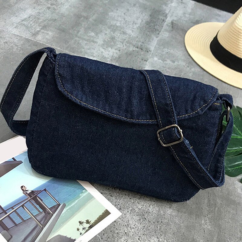 Sacs à main Vintage bandoulière Messenger sac à bandoulière femmes sacs en Denim Simple Feminina