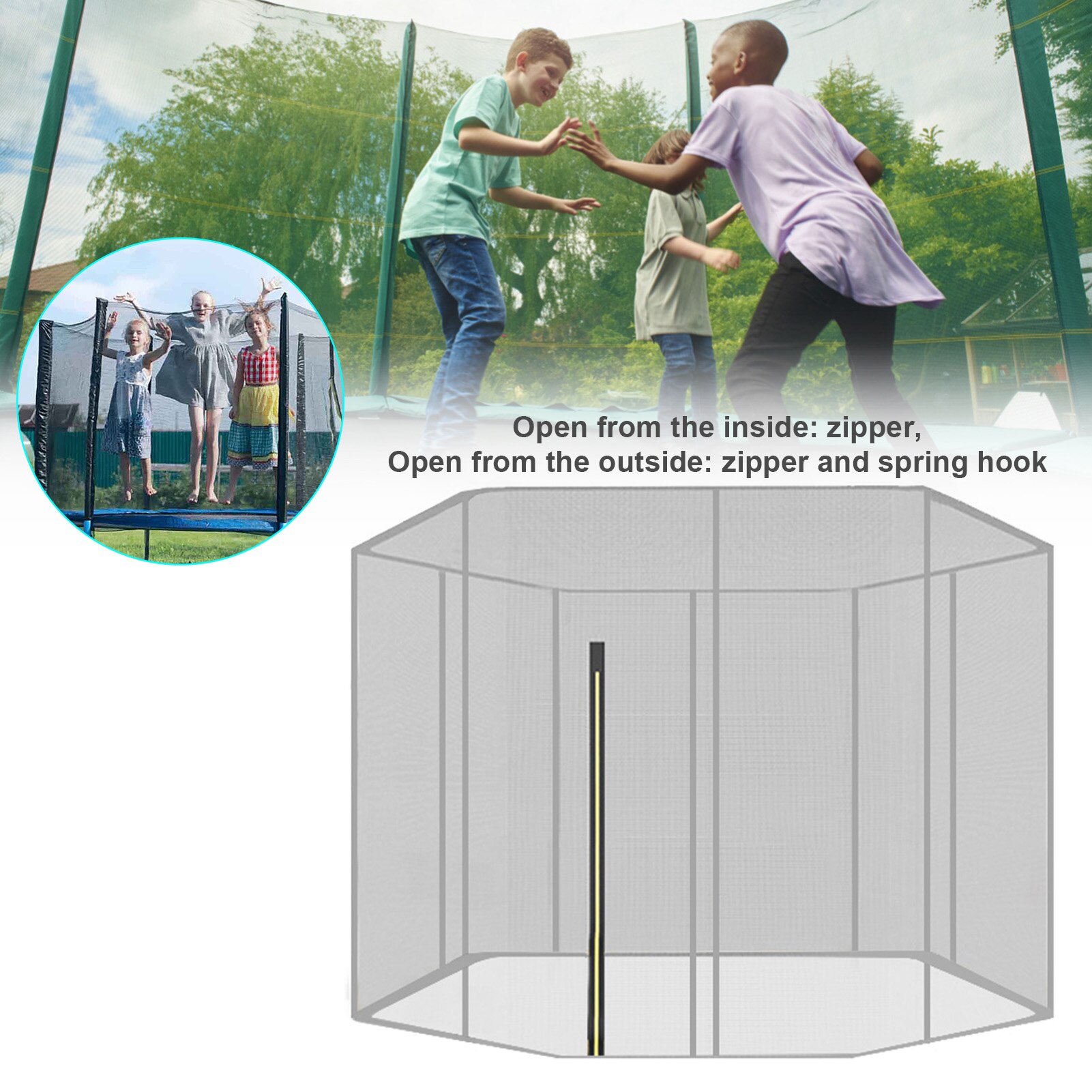 Trampoline Protective Net Anti-fall PE Trampoline Jumping Pad Safety Net Protection Guard Outdoor Indoor Children Supplies
