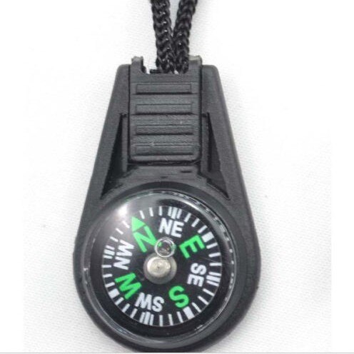 Mini Opknoping Ring Hand Kompas Voor Camping Goedkope Draagbare Wandelen Gereedschap Plastic Touw Sling Kompas met Lanyard 1 ST