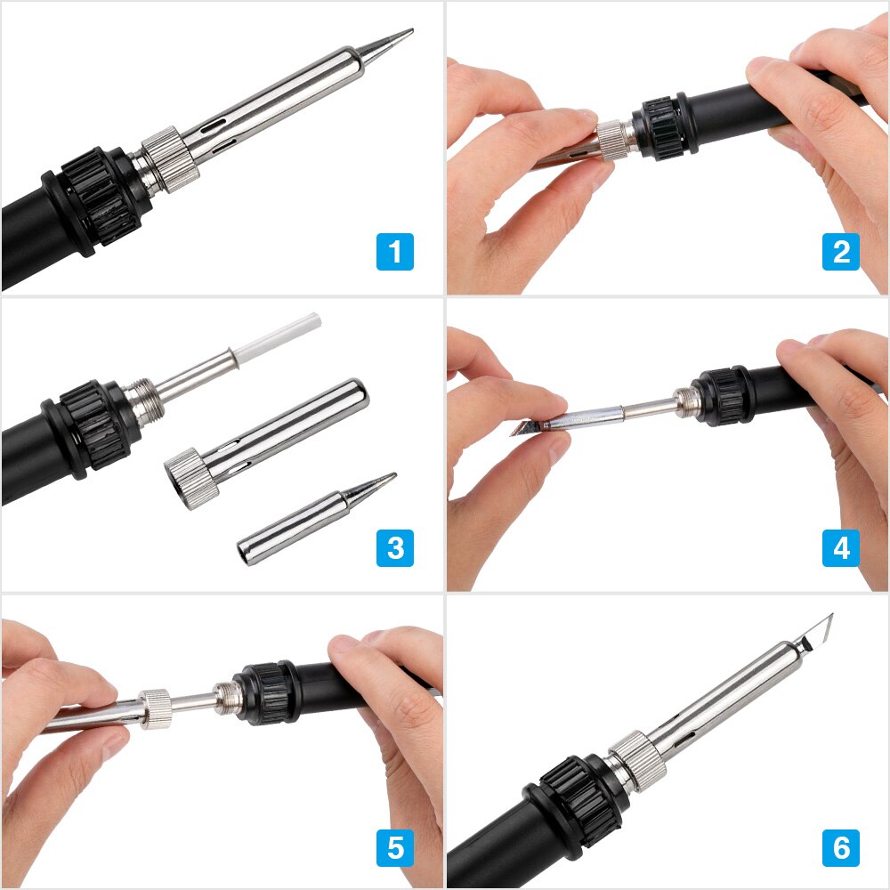 60W Soldering Iron Toolbox 110V /220V Adjustable Temperature Welding Kit Soldering Board Set Repair Tool