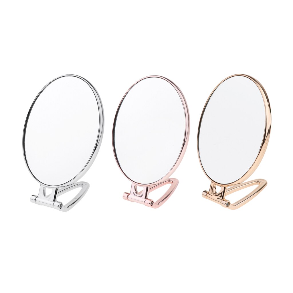 Round Makeup Cosmetic Mirror Double Sided Folding 2 Way 2X Magnify