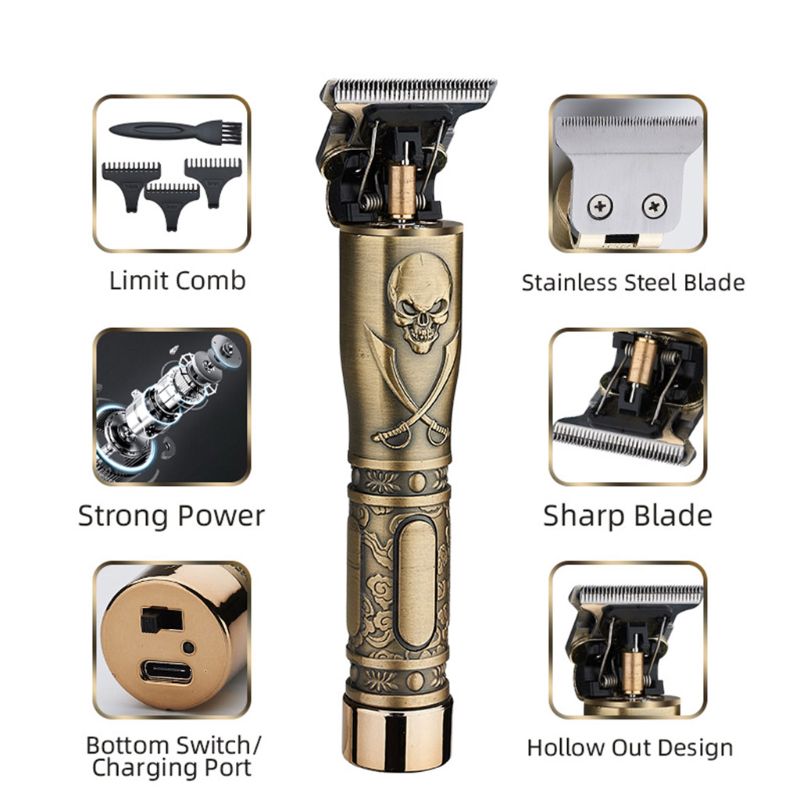 Tondeuses Mannen T-Blade Baard Trimmer Kapper Grooming Draadloze