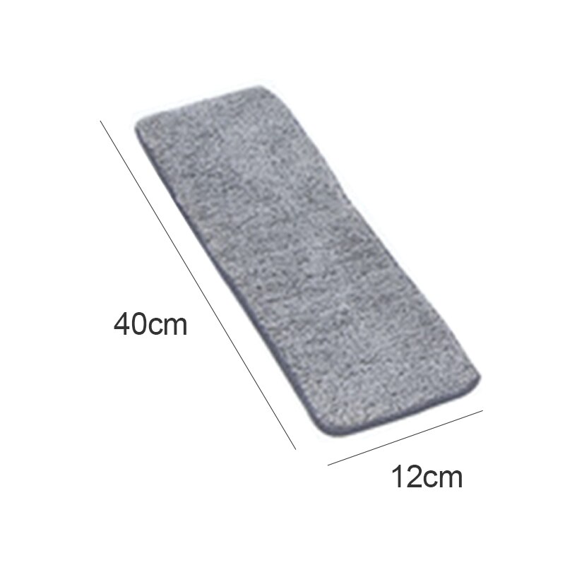 Flad moppe fri håndvask rustfrit stål håndtag moppe hjemmegulv rengøring mikrofiber pad ren hjemmekontor ^!: 1 stk moppeklud