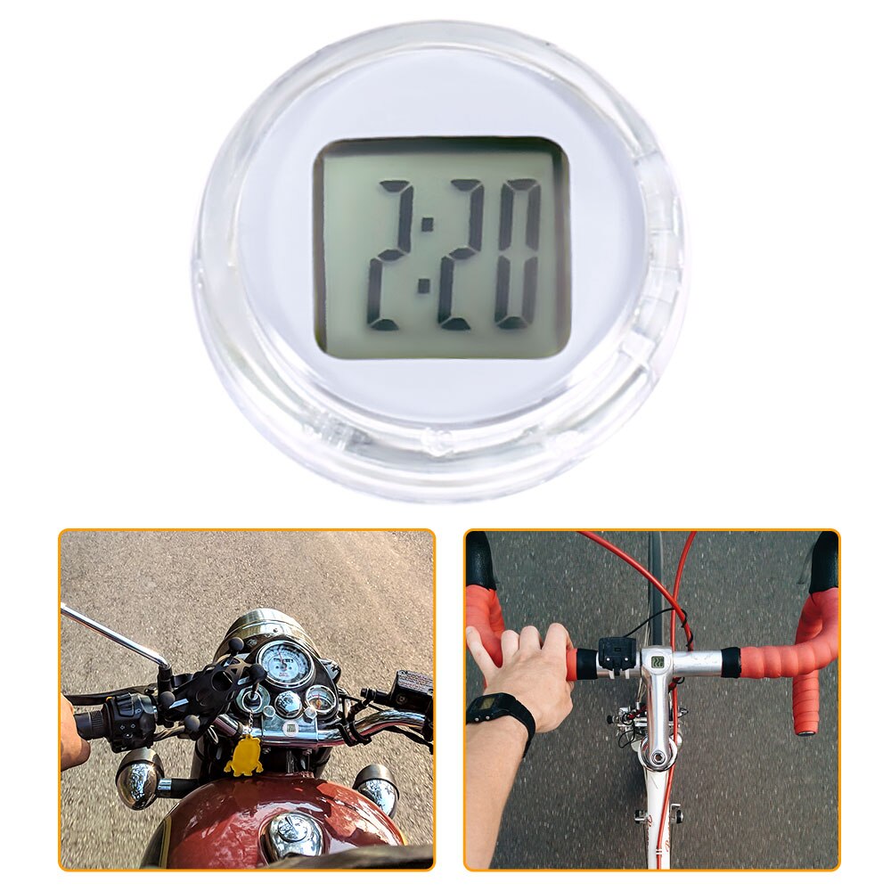 Wasserdichte Motorrad Uhr Kompakte Motorrad Klebstoff Uhr Auto Zubehör Lange Zeit Batterie Klar Digital Anzeige