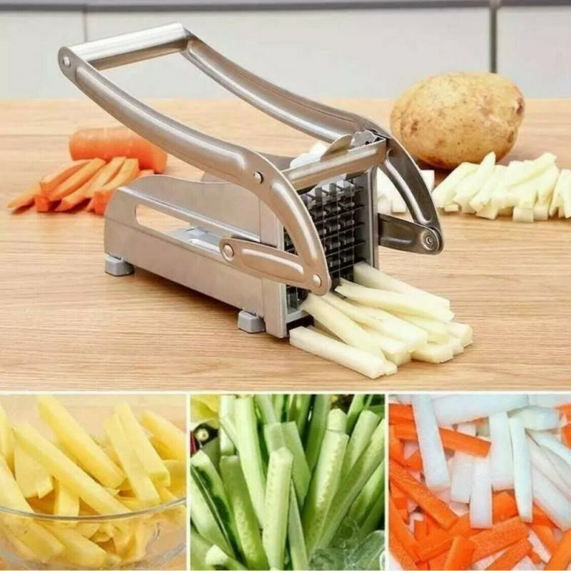 Potato Cutter Stainless Steel Manual Potato Strip Cutter Machine French Fries Cutter Potato Maker Tools Meat Carrot Chopper