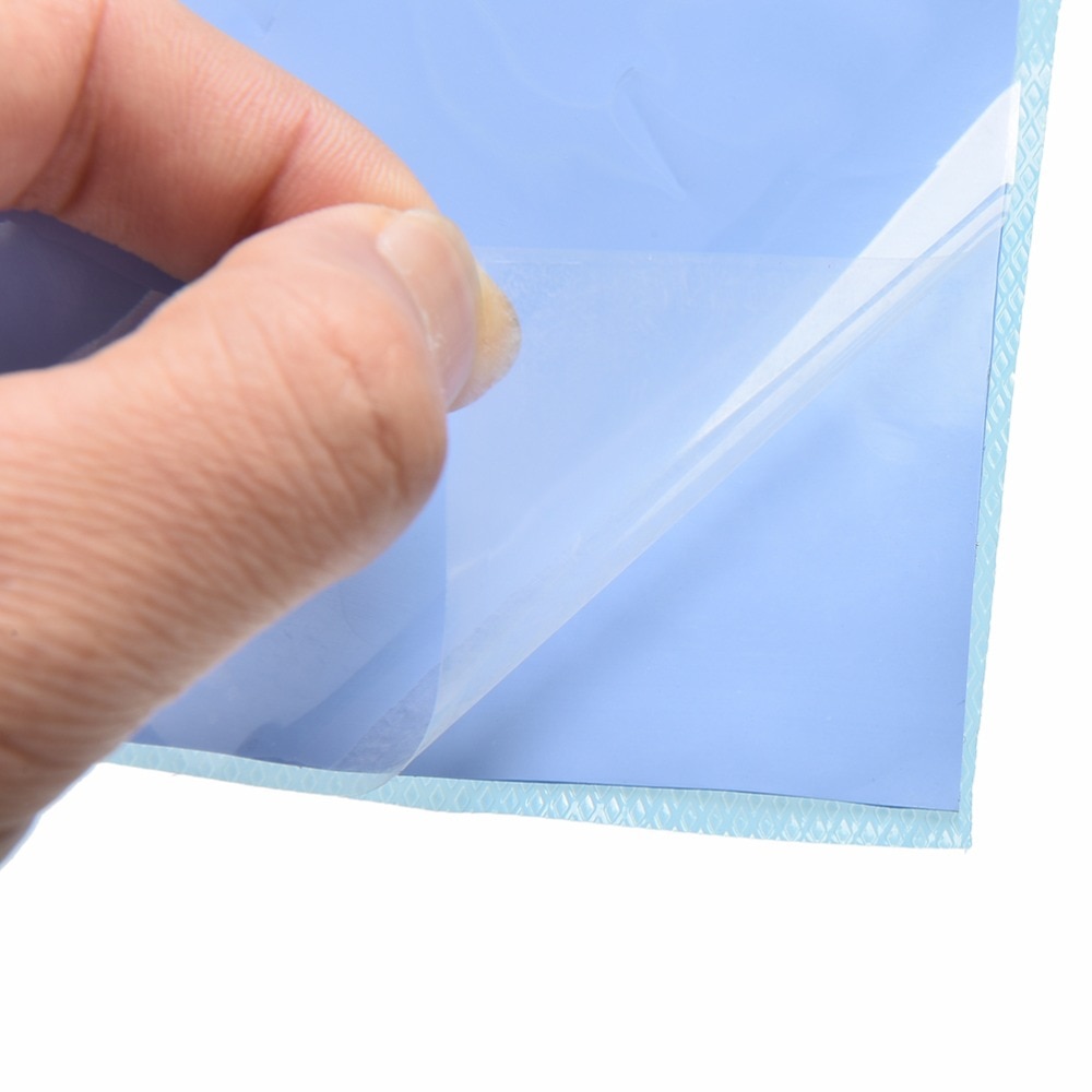 100 x100 x1mm Blue Silicone GPU CPU Heatsink Cooling Conductive Silicone Pad Cut & Uncut Thermal Pad Mat Silicone Pad