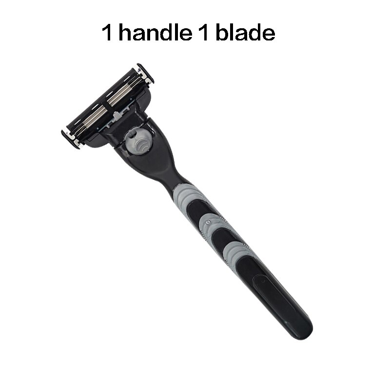 Fit All Mach3 8pcs Razor Blades Men Shaving Razor Blade For Men Face Hair Remova Sharp 3-Layer Shaver Blade: 1handle 1 blade