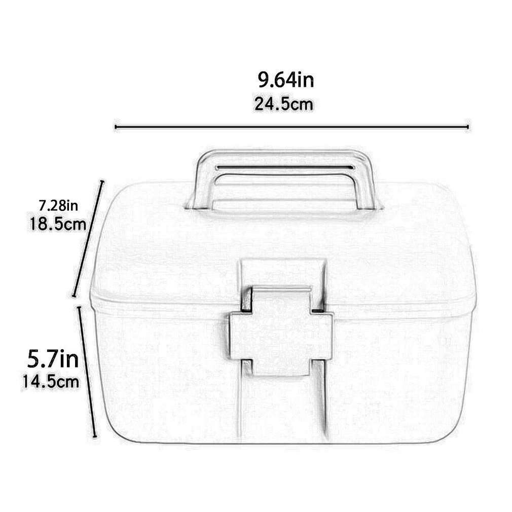 Multifunctional Home Double-Layer Medicine Cabinet Portable Medicine Storage Box Health Plastic Medicine Box
