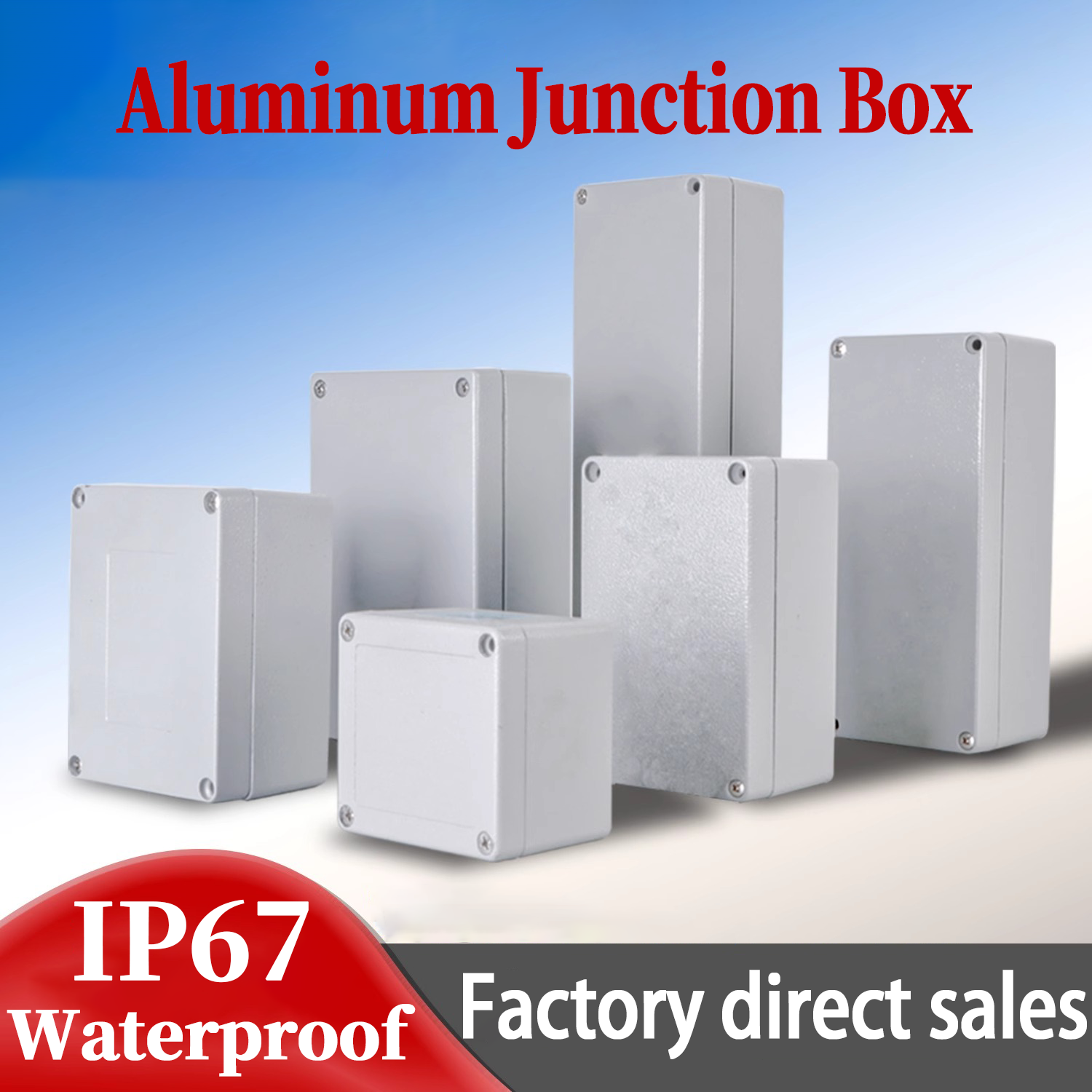 Boîtier en aluminium extérieur IP67 boîtier électrique étanche extérieur scellé projet boîtier d'instrument boîte de jonction industrielle