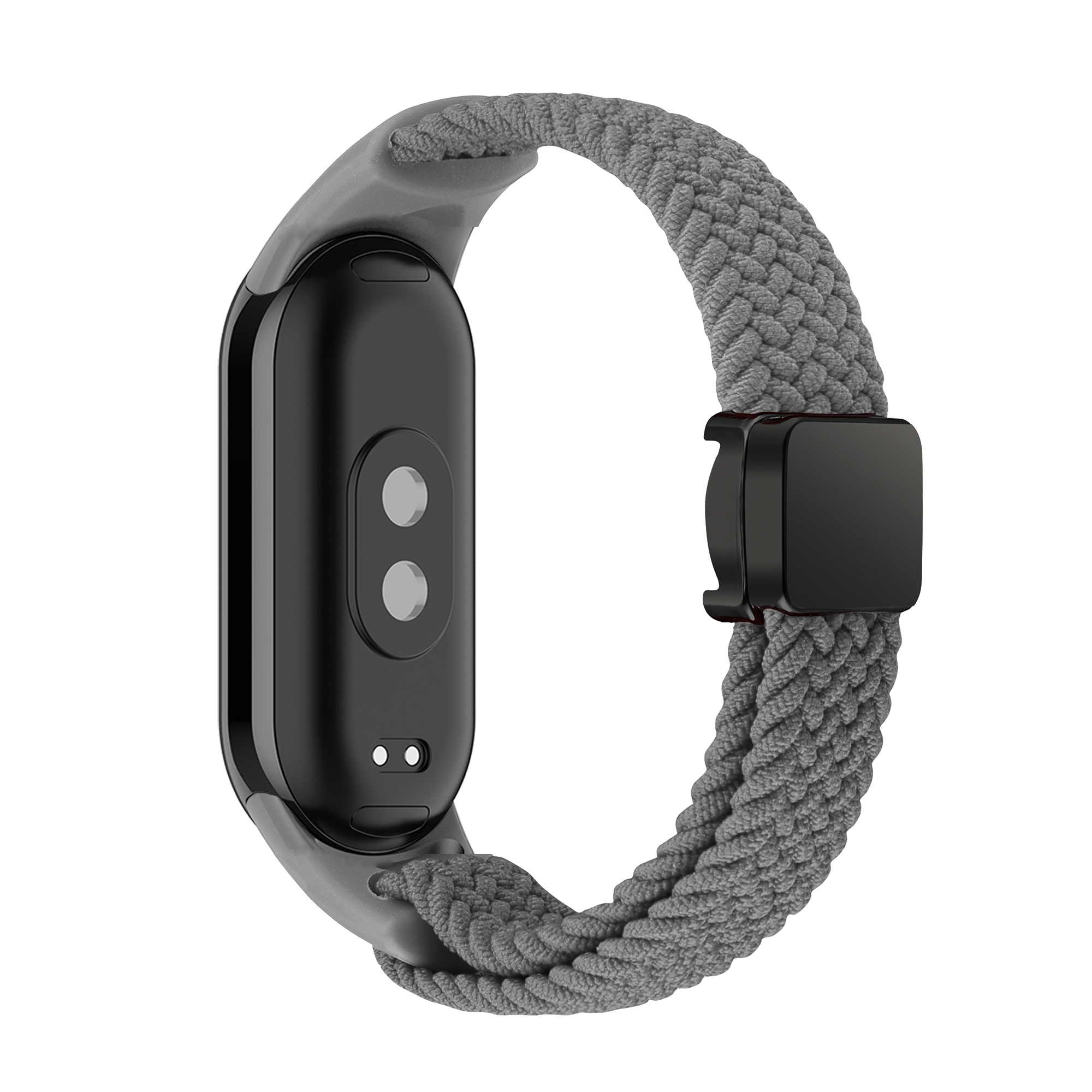 Boucle solo tressée pour Xiaomi Mi Band 9 8, accessoires de sangle, remplacement magnétique en nylon, bracelet, ata eld9 ata eld8, bandes NDavid: Blue White / 12mm