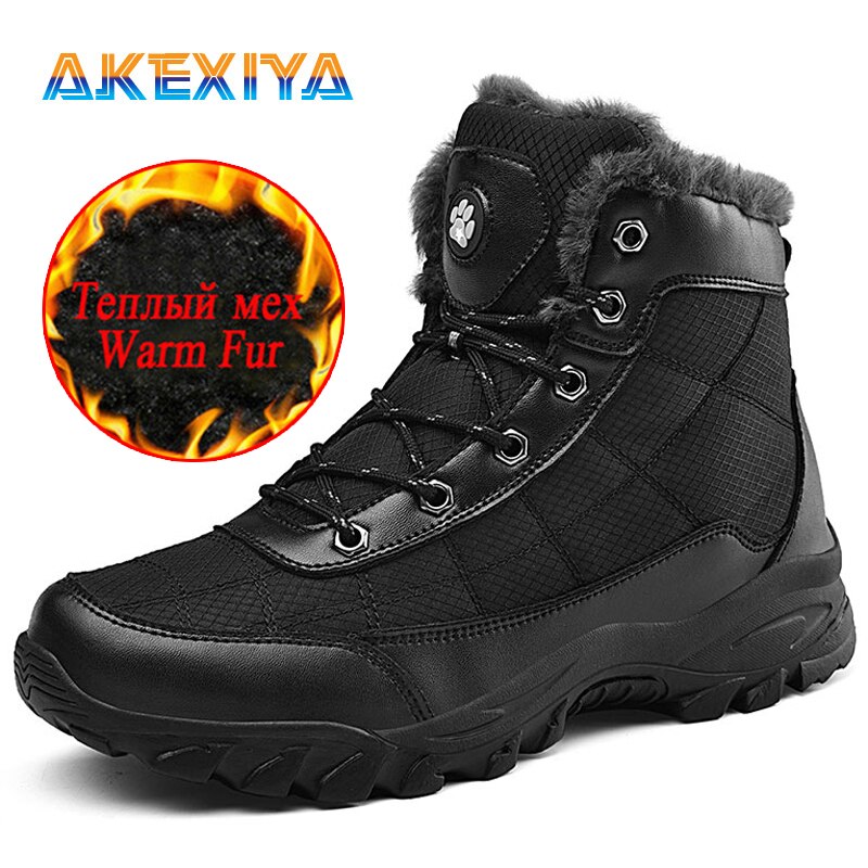 Hiver hommes chaussures classique hommes bottes en peluche hommes bottes de neige en plein air antidérapant hommes baskets hiver Zapatillas Hombre