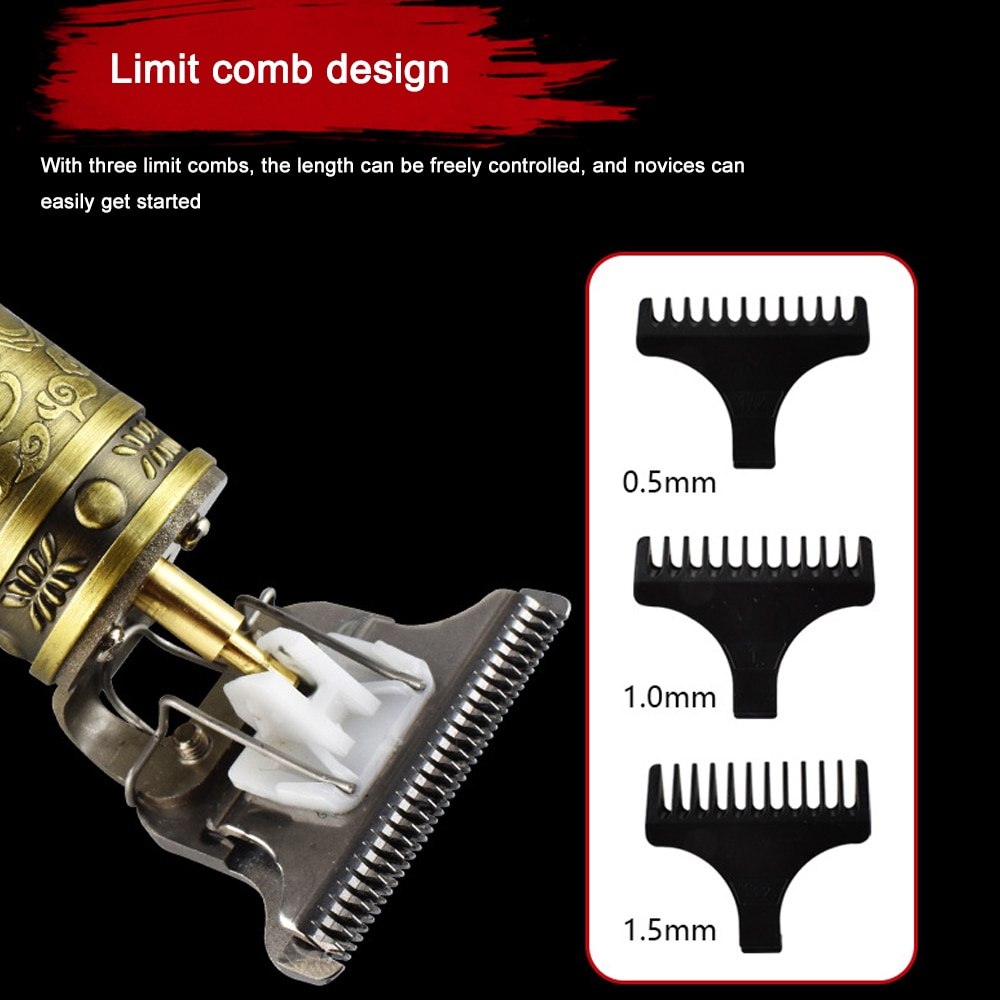 Close-Snijden Digitale Kapper Elektrische Tondeuse Professionele Kapper Mannen Tondeuse 0Mm T-Blade Baard tondeuse