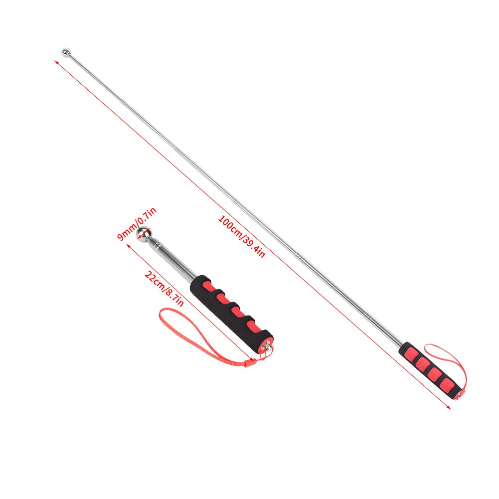 100cm Thickened Telescopic Detection Rod Hollowing Drum Detection Test Hammer Sound For House Decoration Inspection Tool