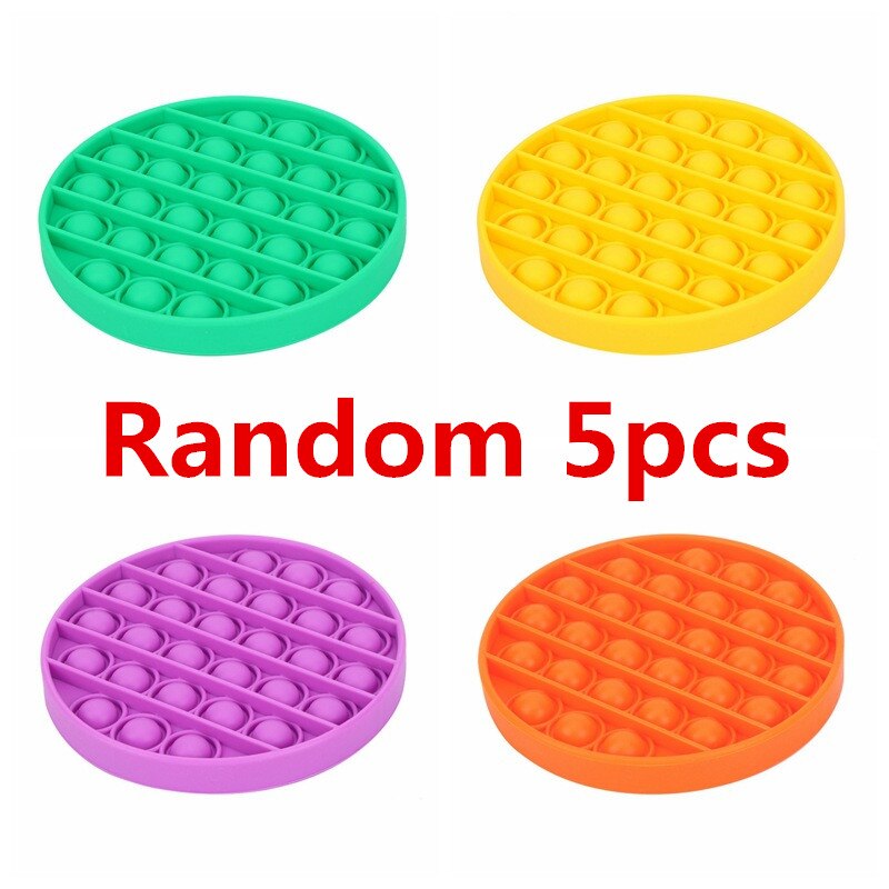 5Pcs/Lot Push Bubble Fidget Sensory Pop It Special Needs Stress Reliever Figet Toys Popit Stress Soft Squeeze Toy: 11