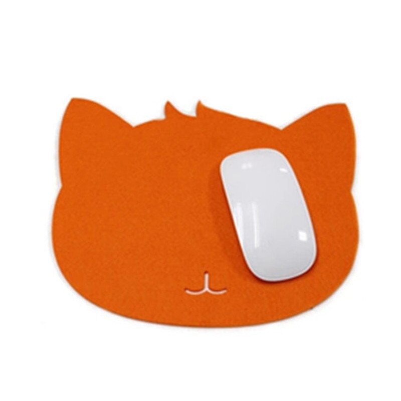 1PC Maus Pad Optische Trackball PC Verdicken Filz Tuch 220*220*3mm Universal Nette Katze MousePad matte für Laptop Computer Tablet PC: orange