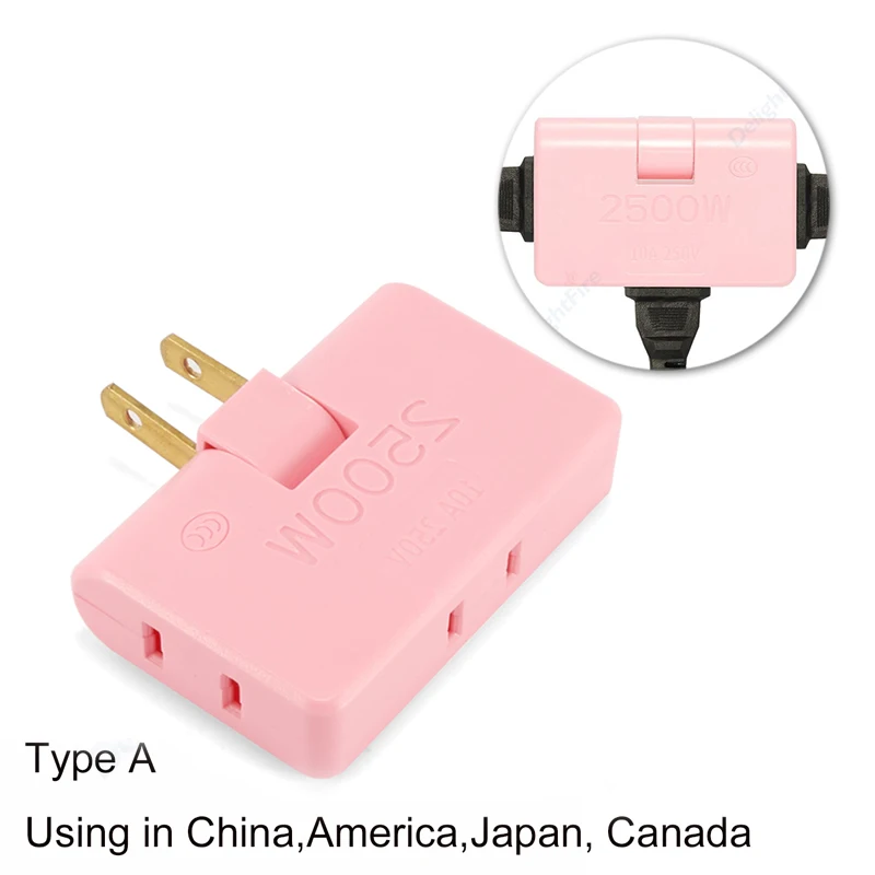Prise électrique américaine 4 en 1, Canada, japon, adaptateur de prise rotatif américain, Extension, convertisseur de puissance, adaptateur de voyage, prises ca: BLEU CIEL / Uk Plug