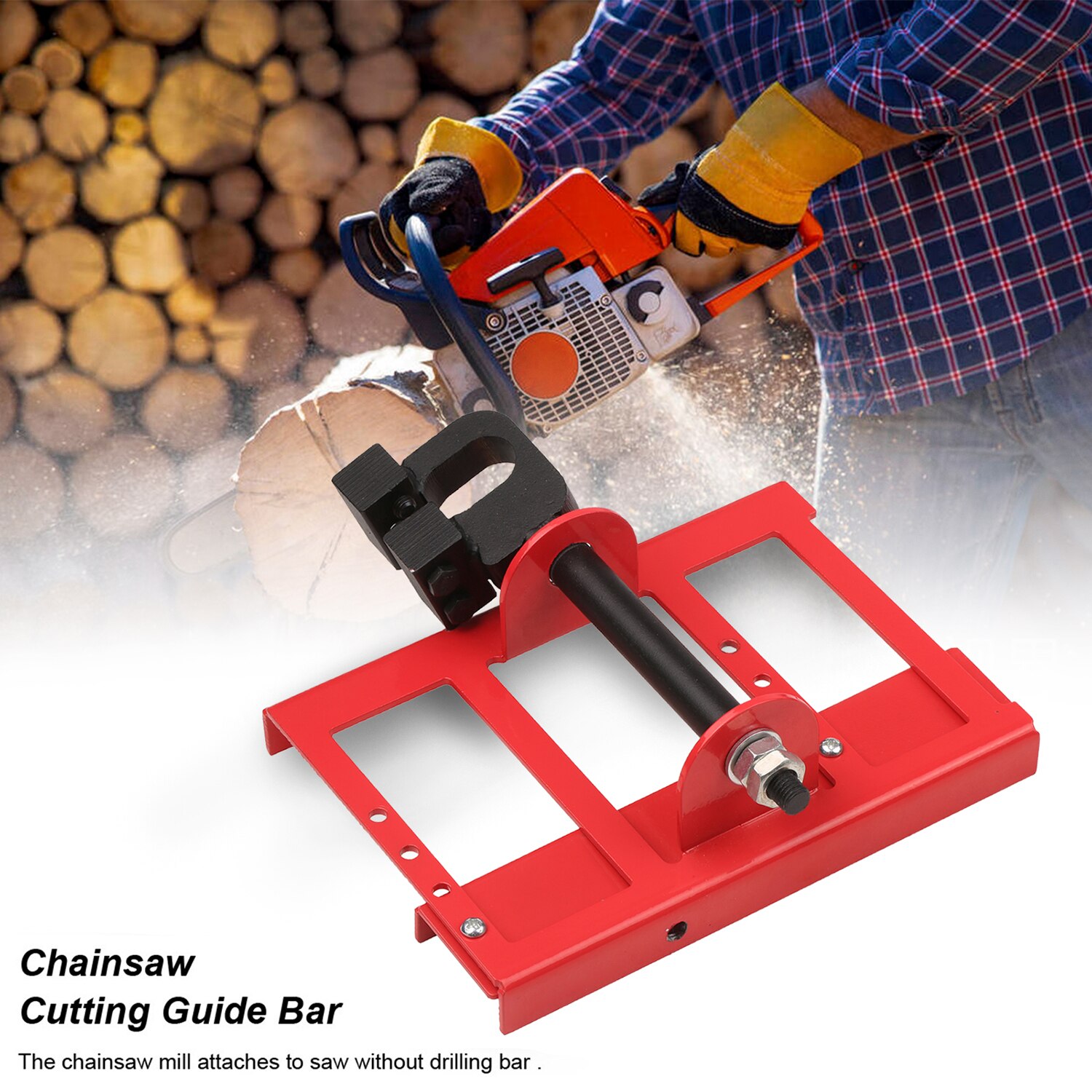 Lumber Cutting Guide Portable Timber Chainsaw Attachment Cutting Milling Wood Lumber Cutting GuideBar for Cedar Walnut and Oak