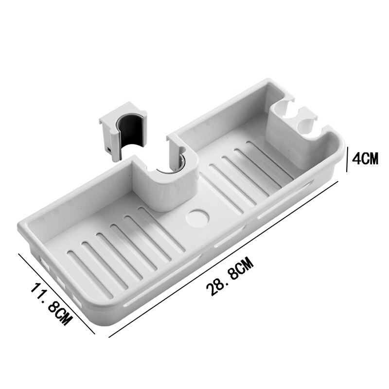 Adjustable Bathroom Pole Shower Shelf Shower Caddy Organizer Shower Head Stand Soap Shampoo Storage Rack Lifting Rod Shower Tray: 32.3x12.3cm