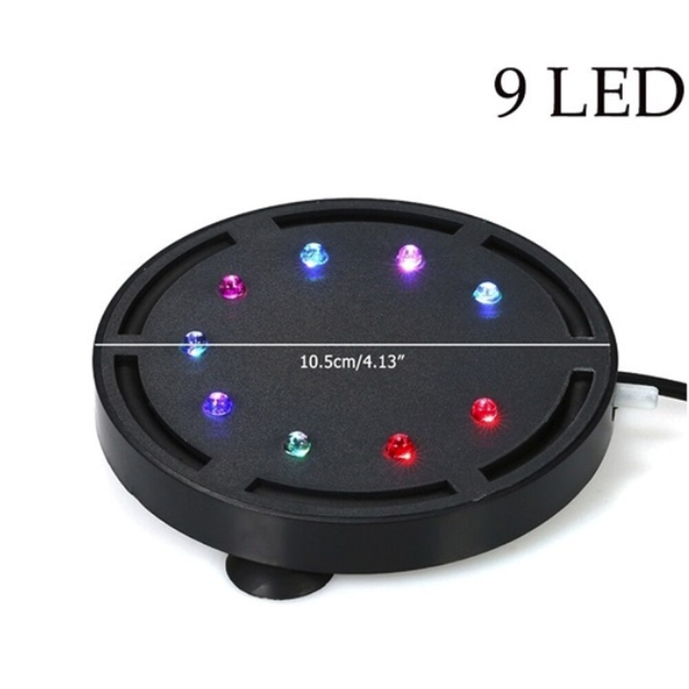 Ronde Vorm LED Bubble Light Fish Aquarium Waterpartijen Vissenkom LED Air Bubble Light Aquarium Lamp Aquarium Led Verlichting: 10.5CM EU Q 9