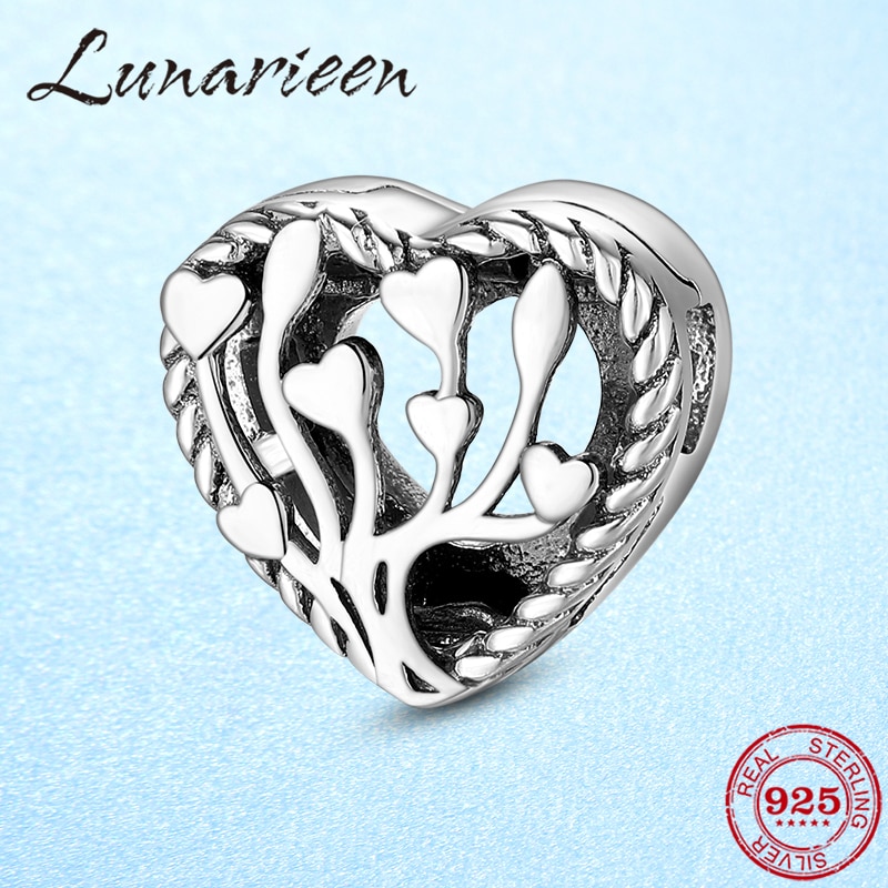 100% 925 Sterling Silver heart Flower bud clips Beads Fit Original Reflections Charm Bracelet women Jewelry making