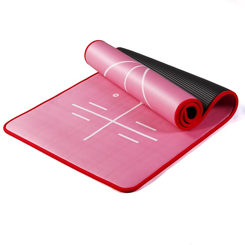 CAMEL Yoga Mat Waterproof Position Line Natural Rubber Gym Fitness Pilates Folding Non-Slip Training NBR Workout 185*80cm15mm