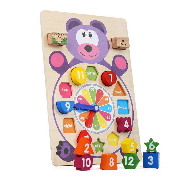 Bois couleur forme Cognition trieur jouet éducatif Bisyboard pour enfants jeux de Puzzle