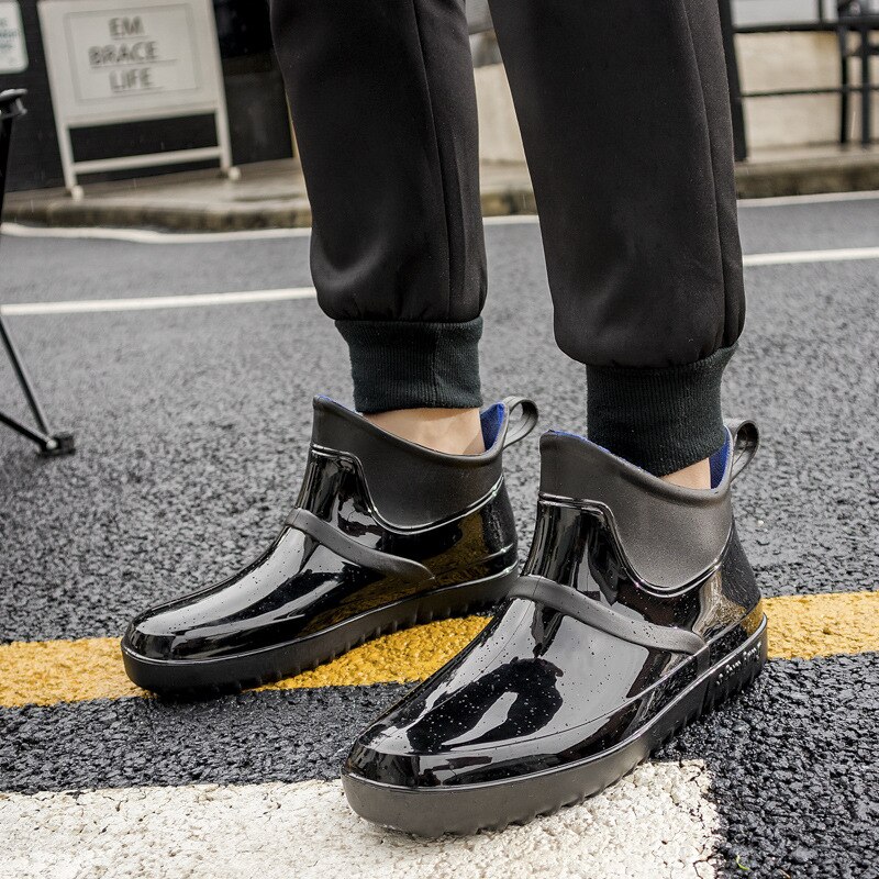 Antislip Regen Laarzen Mannen Waterdichte Schoenen Pluche Warme Vissen Schoenen Non-Slip Slip-On Winter Laarzen mannen Zapatos De Mujer Regen Boots9