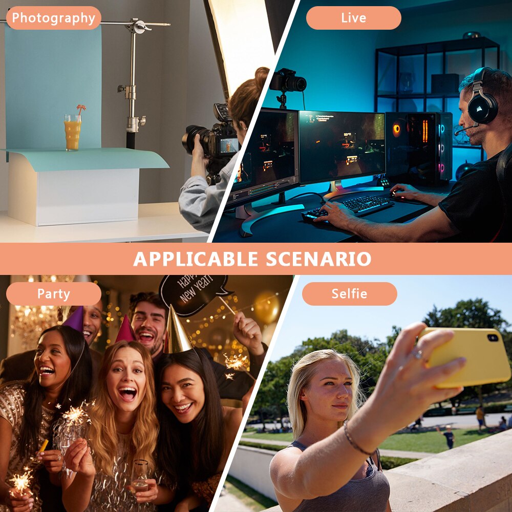 Fill Light Stick LED Lighting Wand Photography Fill Lamp 3000-6500K Rechargeable Speedlight with Tripod Stand Remote Video Light