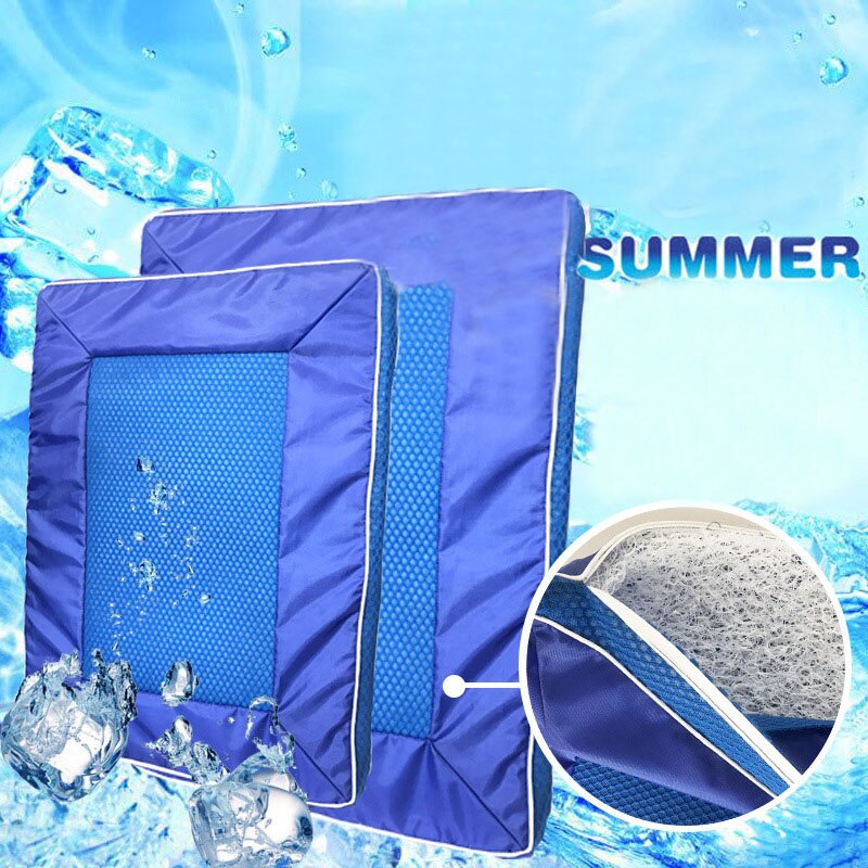 Pawstrip 3 maten zomer hondenbed oxford nylon verkoelende kattenbedden ademend afneembaar wasbaar groot hondenkussen