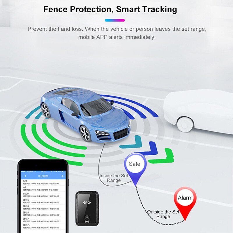 Mini GF-09 GPS Long Standby Magnetic SOS Tracking Device For Vehicle Car Person Location APP Control Tracker Locator System