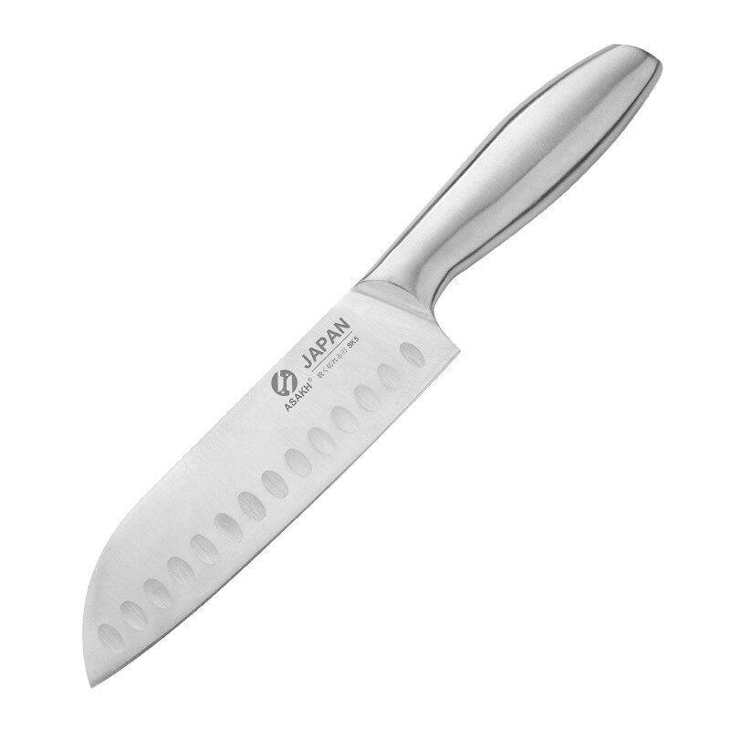 Non Stick Blade Hollow Handle Kitchen Knife 7 inch Santoku Knife 30cr13 Stainless Steeel Kitchen Chef Knives Santoku Japan Knife