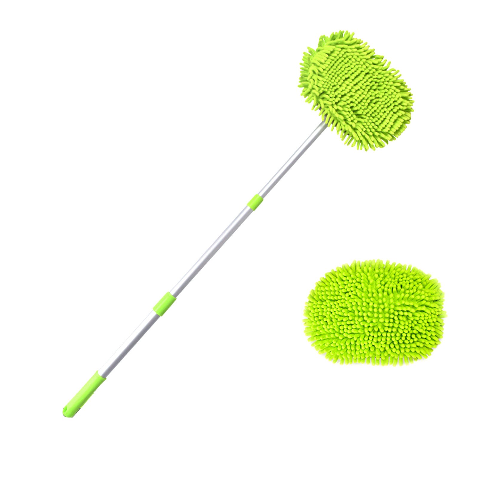 Mopa de limpieza de coche con mango desmontable largo, mopa de limpieza superabsorbente, cepillos para coche, mopa, herramienta de lavado de ventana, mopa de cera de polvo suave: Default Title
