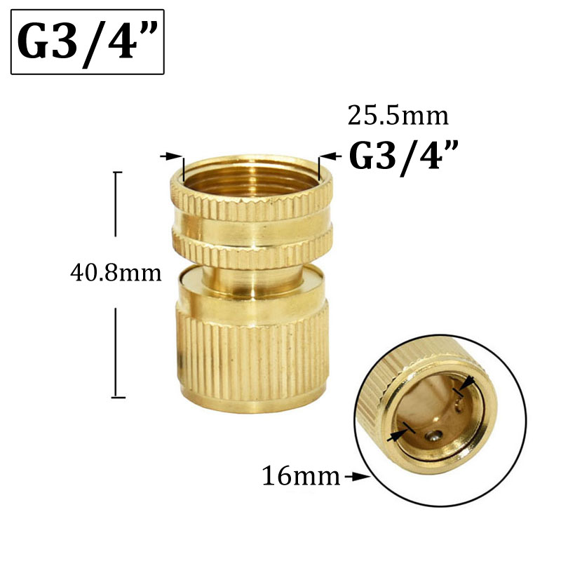 1/2 3/4 5/8 1"Brass Garden Hose Quick Connector Drip Irrigation System Copper Fittings For Outdoor Irrigation Car Wash: green