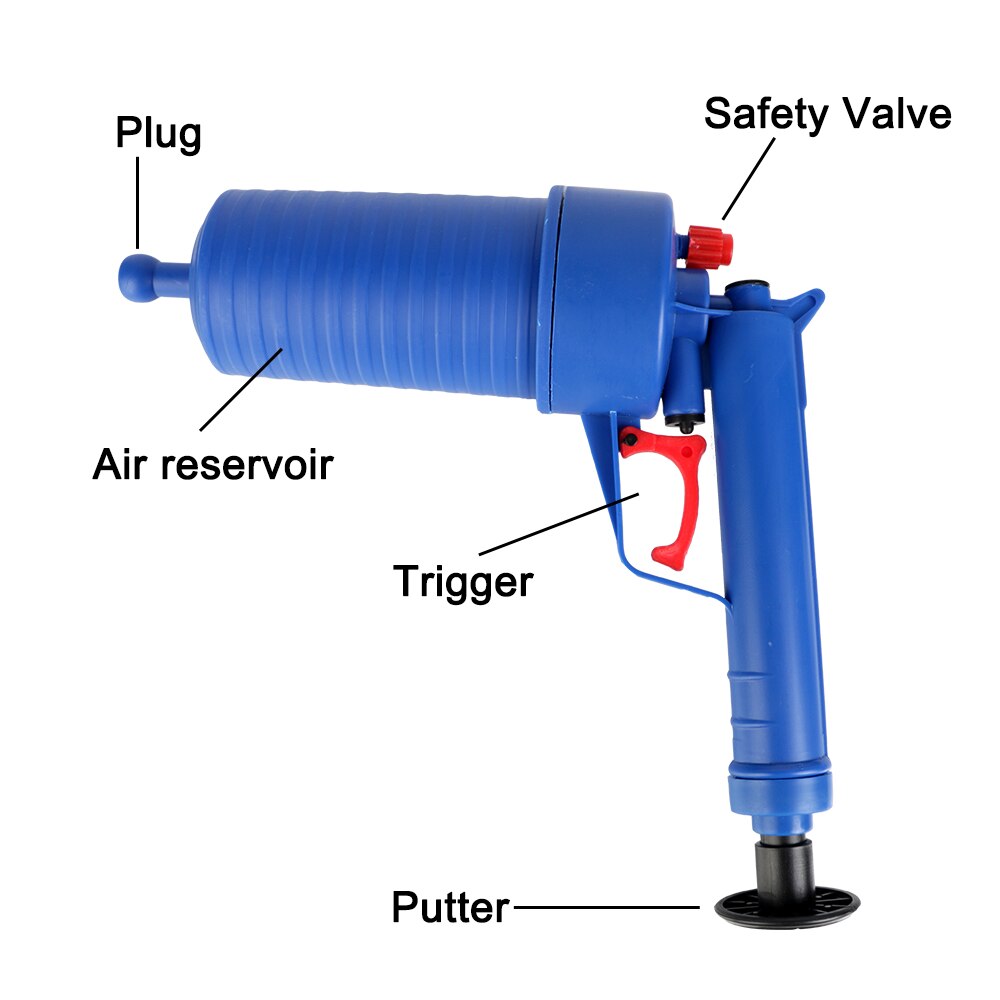 Dredge Pipe Air Pump Pressure Unblocker Pipe Plunger Drain Cleaner Manual Pipeline Clogged Remover Sewer Sinks Basin