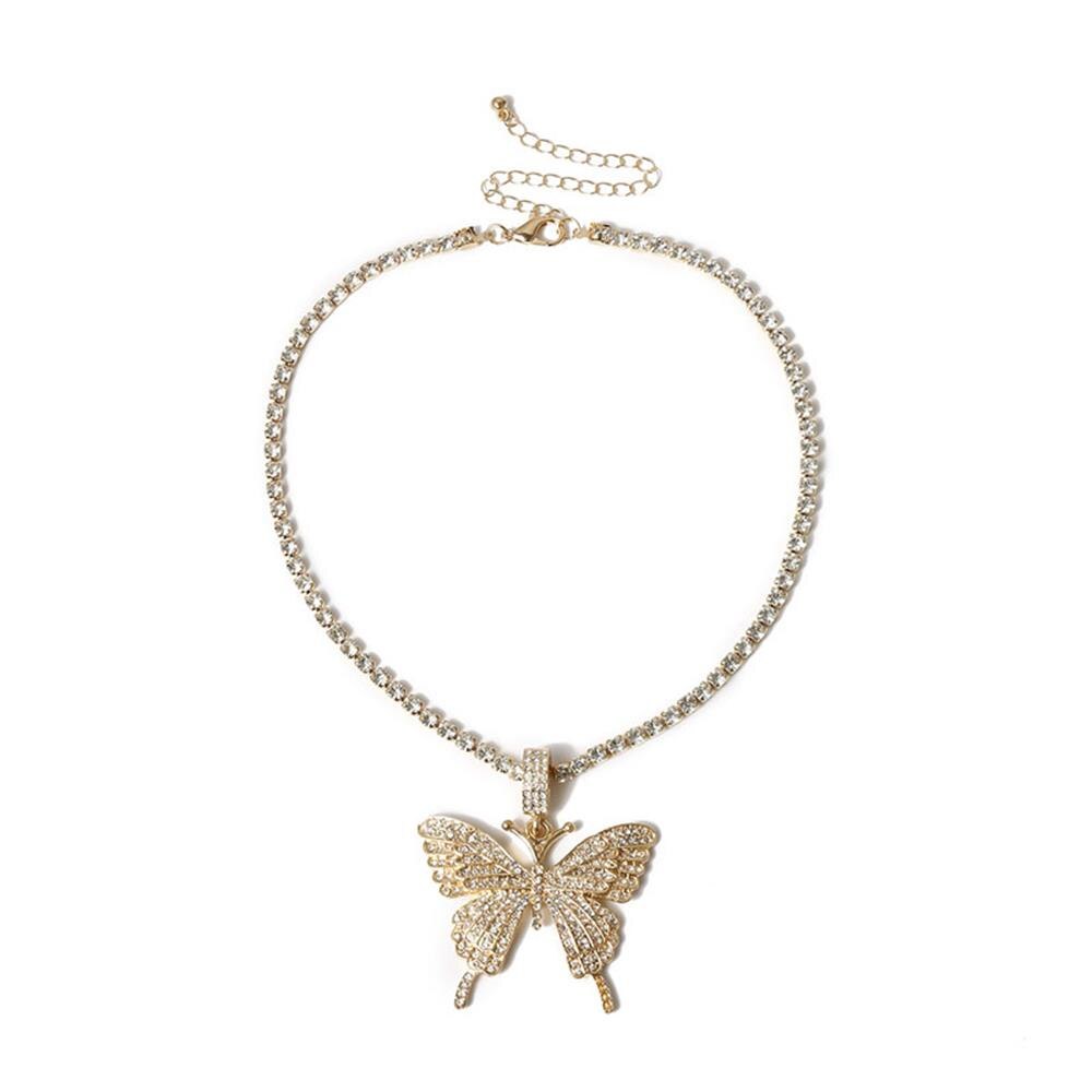 1pc Punk bijoux or argent couleur cadenas pendentif collier en acier inoxydable Rolo câble chaîne collier: gold