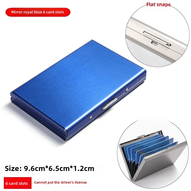 Of The Season Anti-Magnetic Stainless Steel Metal Wallet Unisex High Security Simple Luxury Card Holder Men: green