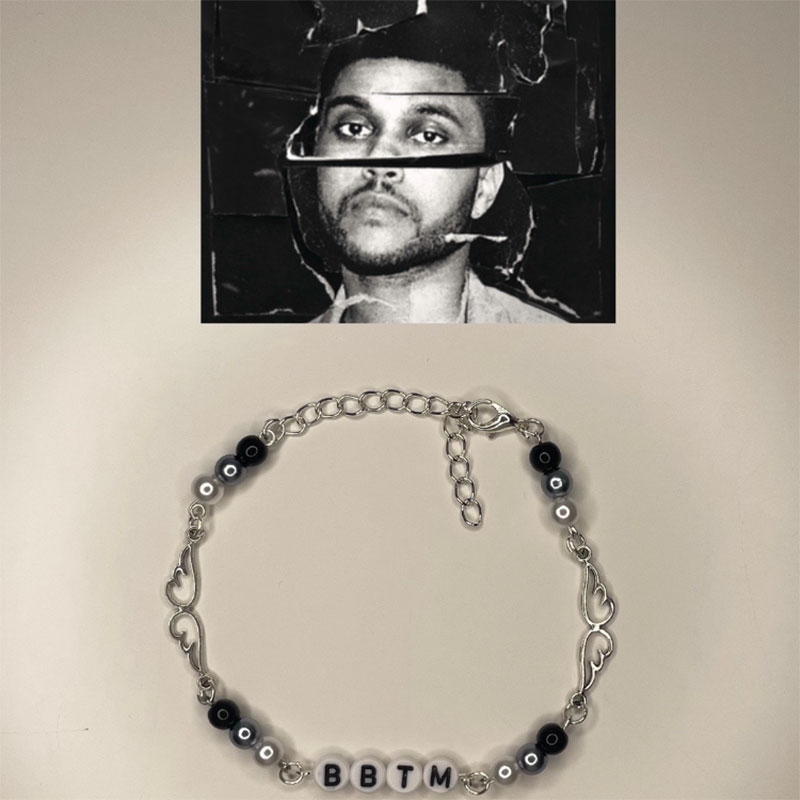 Handmade the weeknd bracelets No. 8 ball star beaded dice bracelet coquettish y2k gothic: Vermeil
