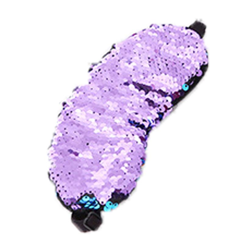 Paillettes masque de couchage réglable paillettes sirène réversible magique Sequin masque pour les yeux masque de fête faveurs de fête pour la fête à la maison: Purple