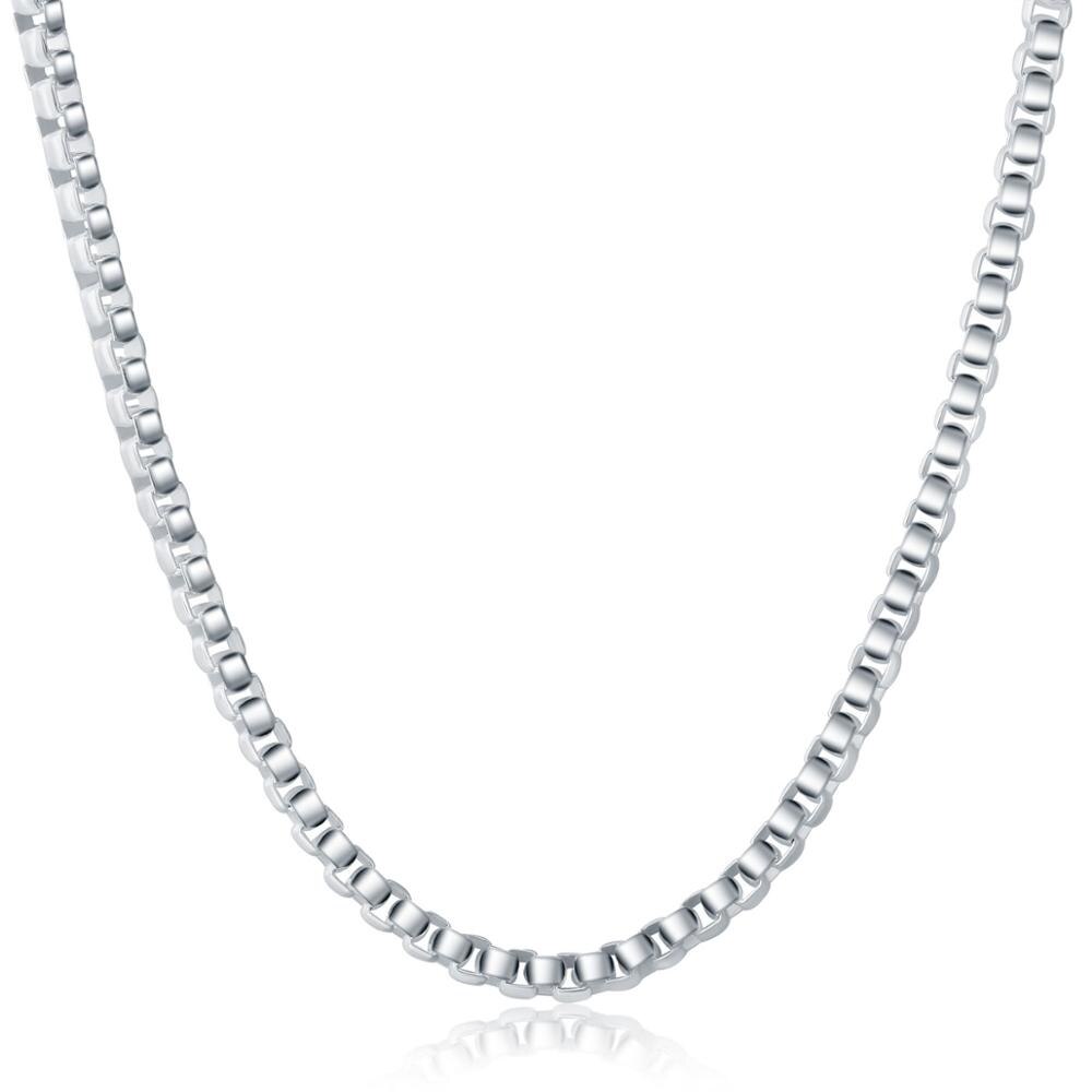 AGLOVER-collar de cadena de Plata de Ley 925 para mujer y hombre, joyería de compromiso de boda, 5MM, 18/20/24 pulgadas