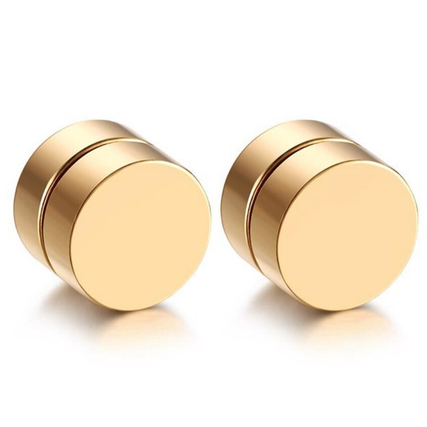 4 couleurs acier inoxydable magnétique oreille Stud hommes femmes Clip boucle d'oreille brinco sur Non-percé boucles d'oreilles 5 couleurs Option