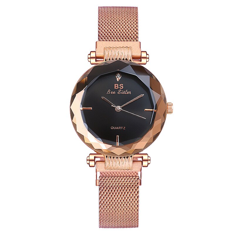 Aiseilo Vrouwen Armband Set Quartz Horloges Voor Vrouwen Rose Goud Magnetische Horloge Dames Roze Wijzerplaat Polshorloge Klok Vrouwelijke
