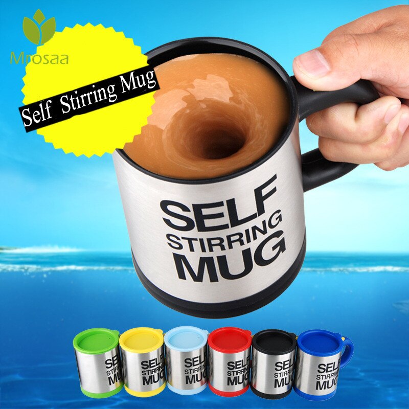 Tasses automatique électrique paresseux auto-remuant tasse tasse café lait mélange tasse Smart acier inoxydable jus mélange tasse Drinkware 400ml