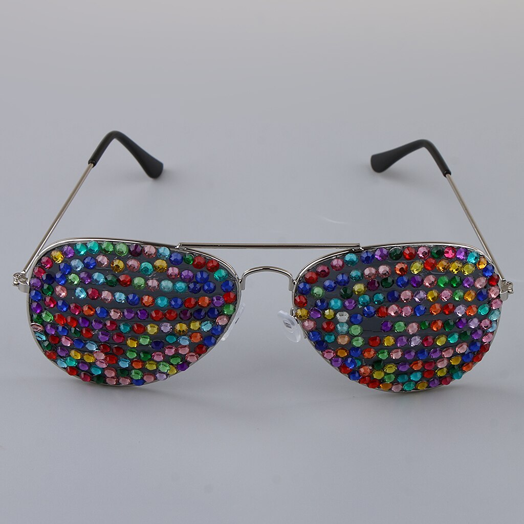 Volwassenen Volledige Diamante Metalen Brillen Grappige Stijlvolle Party Bril Foto Props Decoratie Accessoire: Multi