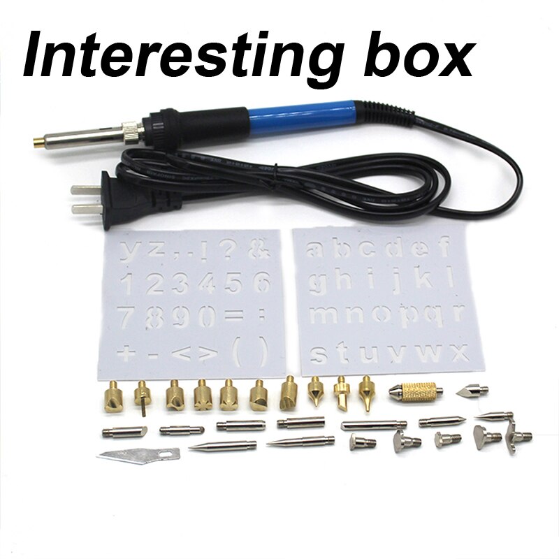 Pirografo penna impostato, la lavorazione del legno, intaglio, tavola di legno, ferro da stiro spazzola di FAI DA TE, temperatura regolabile, ferro da stiro elettrico, pirografo penna, ah