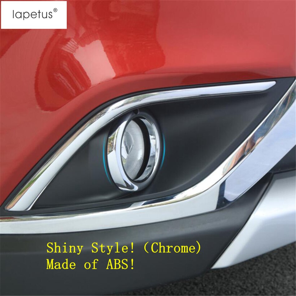 Chrome Accessories For Mitsubishi Outlander Front Rear Fog Lights Ring Head Lamp Eyelid Eyebrow Molding Cover Kit Trim