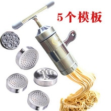Italiaanse pastamachine rvs noodle machine hand 5 moulds creatieve handmatige huishoudelijke druk machine hand