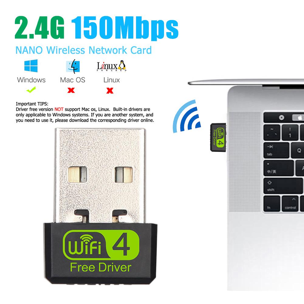 WD-1513B 2.4G WiFi Network Adapter 2dBi Antenna 150Mbps Lan Supporting CD-free Installation Driver Wireless Network Card for PC