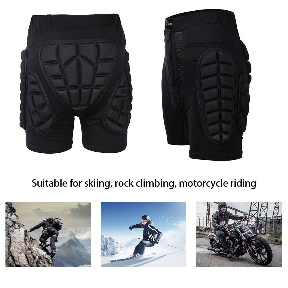 3d polstret motorcykel cykling skiløb vandreture basketball hoftepads sport beskyttere til sports skate bukser motor