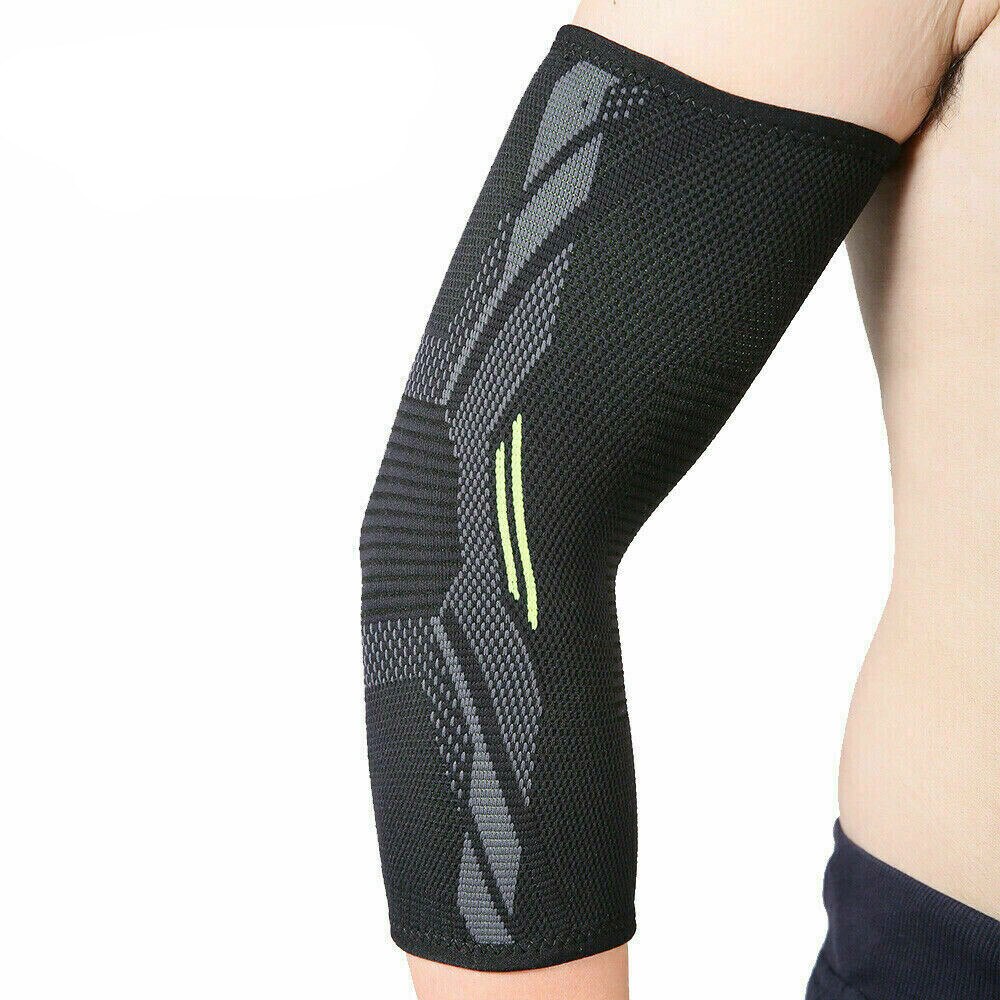 Elbow Brace Basketbal Tennis Golfer Gym Artritis Arm Mouw Black Wrap Bandage Compressie Mouwen: Default Title